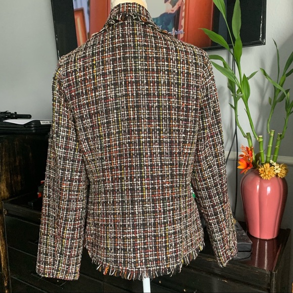 ROBERT LOUIS MULTICOLORED CONFETTI TWEED JACKET/BLAZER SIZE L - Picture 5 of 14